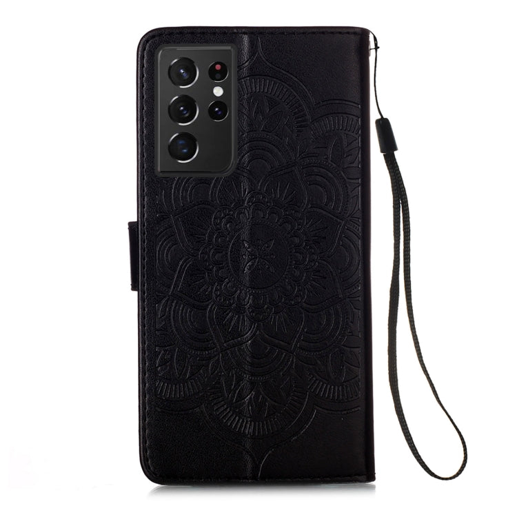 For Samsung Galaxy S21 Ultra 5G Dream Catcher Printing Horizontal Flip Leather Case with Holder & Card Slots & Wallet & Lanyard