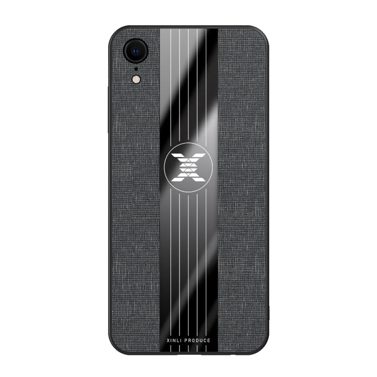 For iPhone XR XINLI Stitching Cloth Texture Shockproof TPU Protective Case
