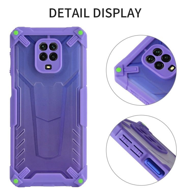 For Xiaomi Redmi Note 9S Four-corner Airbag Shockproof TPU + Semi Transparent PC Case