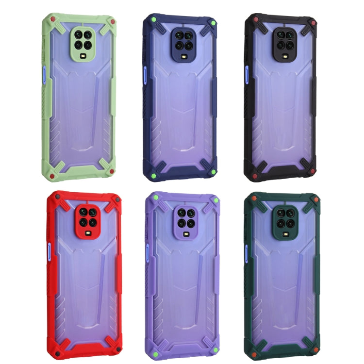 For Xiaomi Redmi Note 9S Four-corner Airbag Shockproof TPU + Semi Transparent PC Case