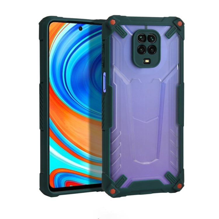 For Xiaomi Redmi Note 9S Four-corner Airbag Shockproof TPU + Semi Transparent PC Case