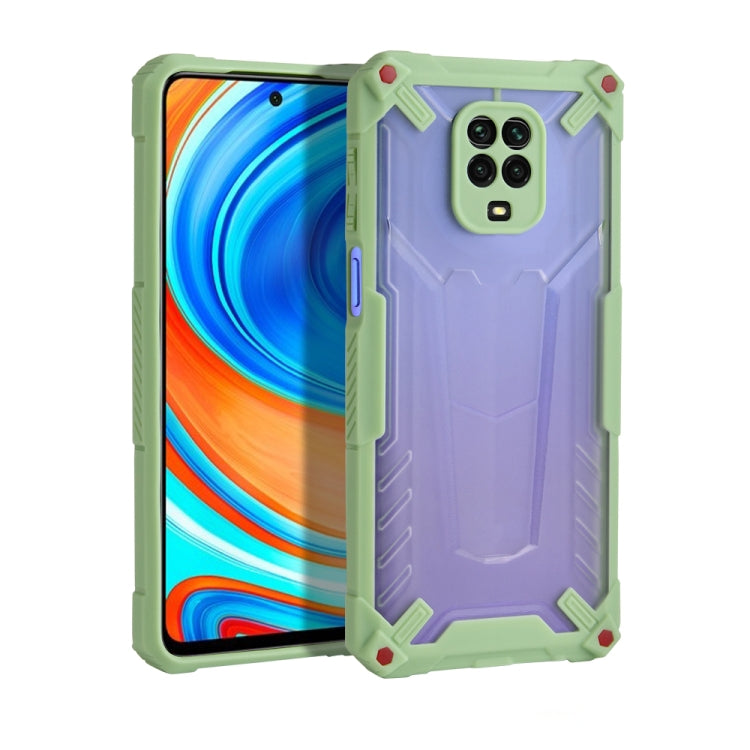 For Xiaomi Redmi Note 9S Four-corner Airbag Shockproof TPU + Semi Transparent PC Case