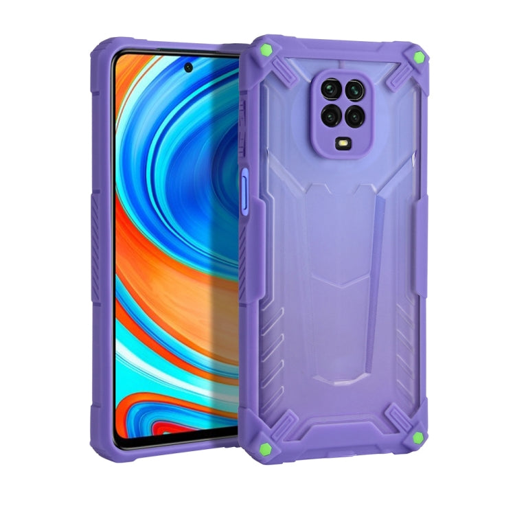 For Xiaomi Redmi Note 9S Four-corner Airbag Shockproof TPU + Semi Transparent PC Case