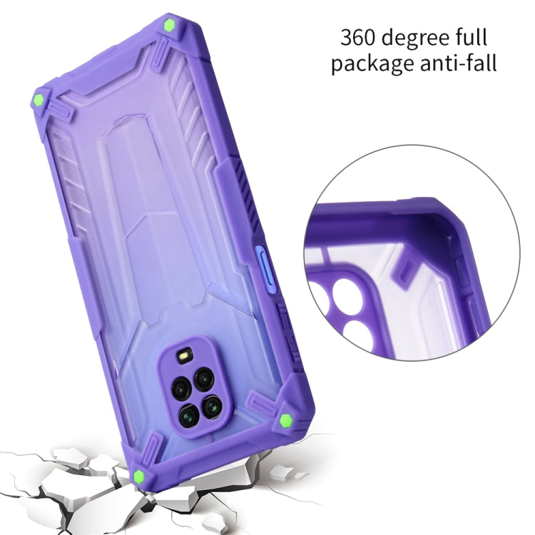 For Xiaomi Redmi Note 9S Four-corner Airbag Shockproof TPU + Semi Transparent PC Case