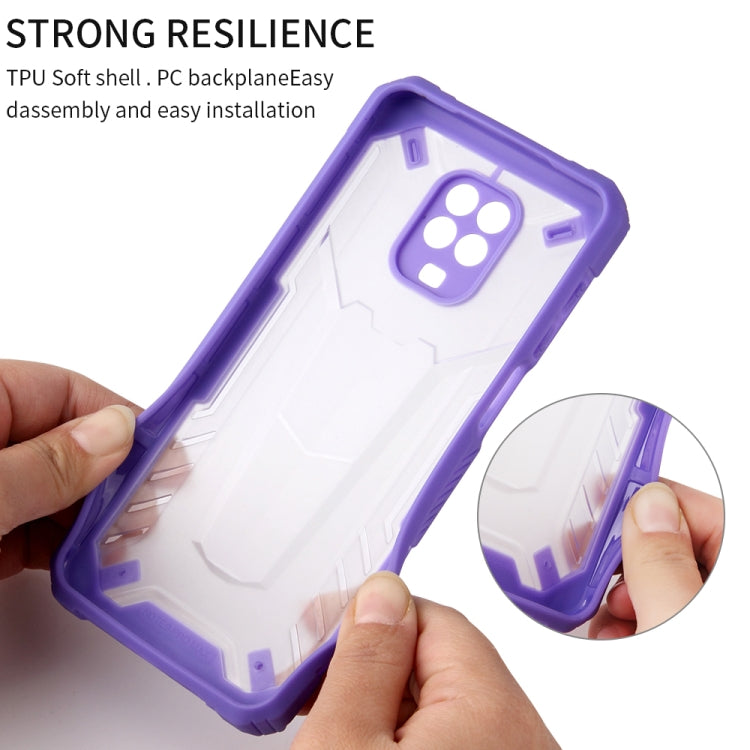 For Xiaomi Redmi Note 9S Four-corner Airbag Shockproof TPU + Semi Transparent PC Case