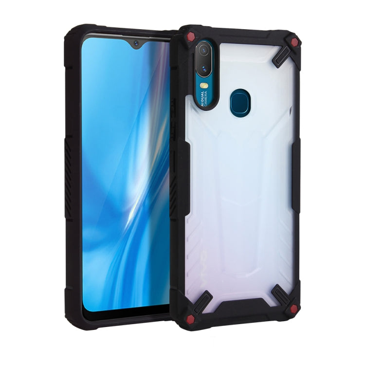 For vivo Y11 / Y12 / Y15 Four-corner Airbag Shockproof TPU + Semi Transparent PC Case