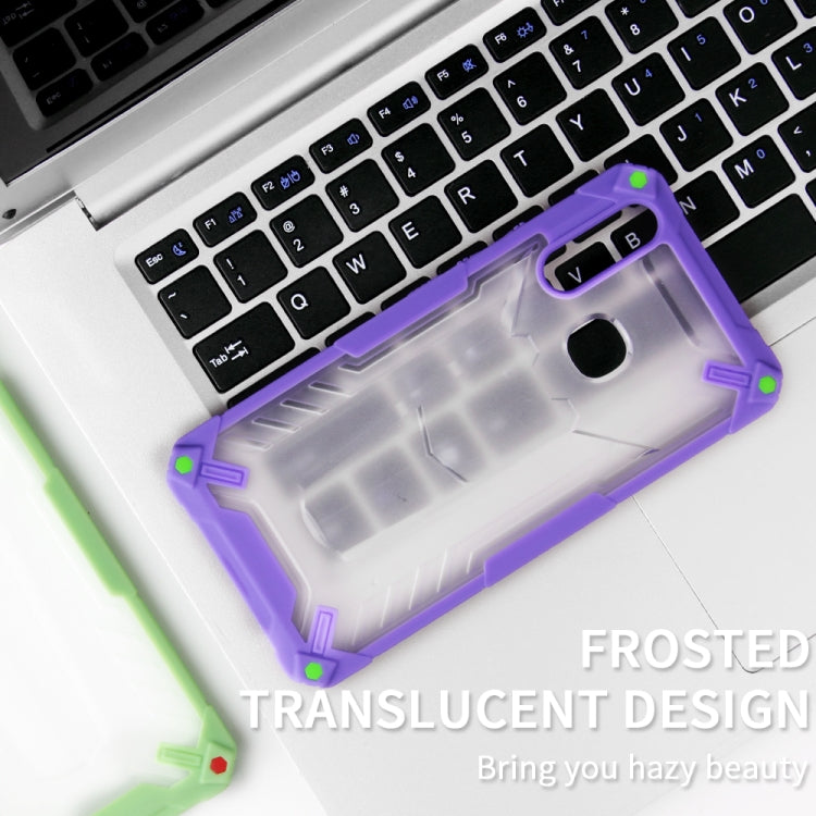 For vivo Y11 / Y12 / Y15 Four-corner Airbag Shockproof TPU + Semi Transparent PC Case