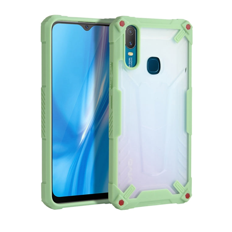 For vivo Y11 / Y12 / Y15 Four-corner Airbag Shockproof TPU + Semi Transparent PC Case