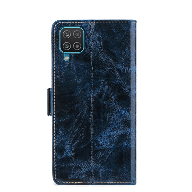 For Samsung Galaxy A12 Knead Pattern Texture Side Buckle Horizontal Flip Leather Case with Holder & Card Slots