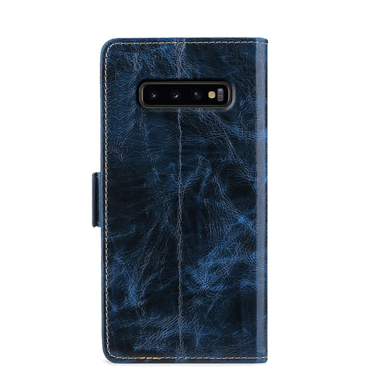For Samsung Galaxy S10 Plus Knead Pattern Texture Side Buckle Horizontal Flip Leather Case with Holder & Card Slots