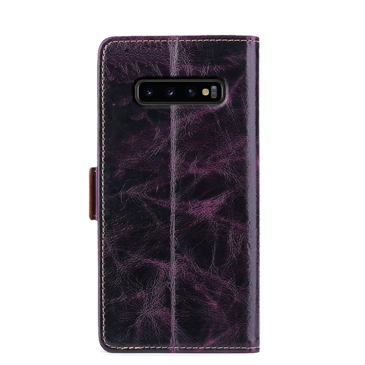 For Samsung Galaxy S10 Plus Knead Pattern Texture Side Buckle Horizontal Flip Leather Case with Holder & Card Slots