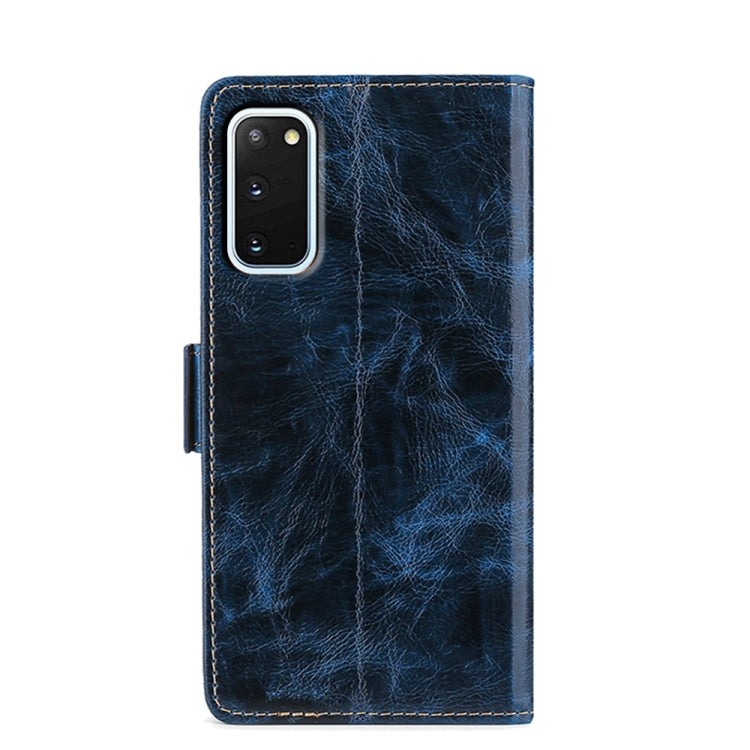 For Samsung Galaxy S20 Knead Pattern Texture Side Buckle Horizontal Flip Leather Case with Holder & Card Slots