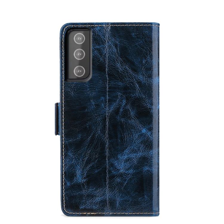 For Samsung Galaxy S21 Plus 5G Knead Pattern Texture Side Buckle Horizontal Flip Leather Case with Holder & Card Slots