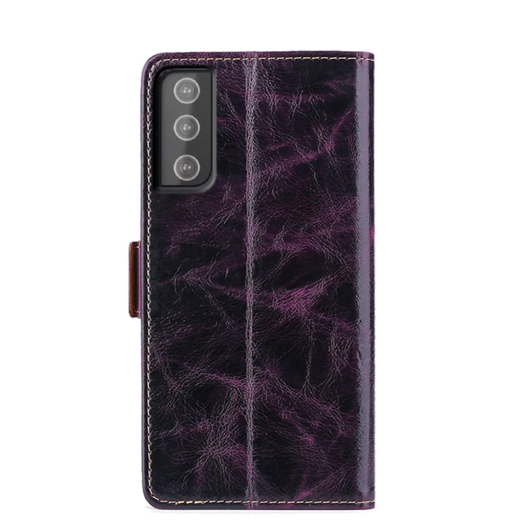 For Samsung Galaxy S21 Plus 5G Knead Pattern Texture Side Buckle Horizontal Flip Leather Case with Holder & Card Slots