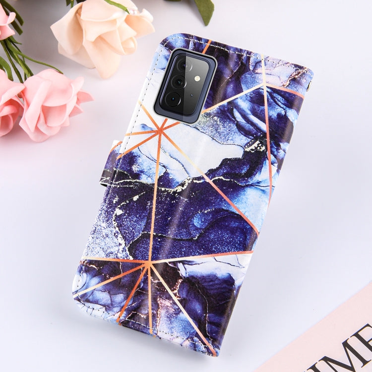 For Samsung Galaxy A72 5G /4G Marble Stitching Horizontal Flip PU Leather Case with Holder & Card Slots & Wallet & Lanyard