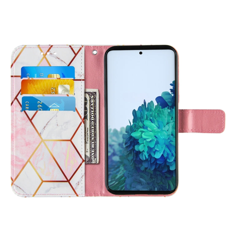For Samsung Galaxy S21 5G Marble Stitching Horizontal Flip PU Leather Case with Holder & Card Slots & Wallet & Lanyard