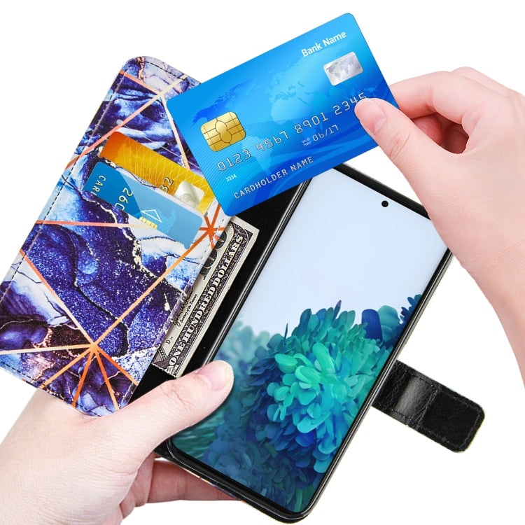 For Samsung Galaxy S21+ 5G Marble Stitching Horizontal Flip PU Leather Case with Holder & Card Slots & Wallet & Lanyard