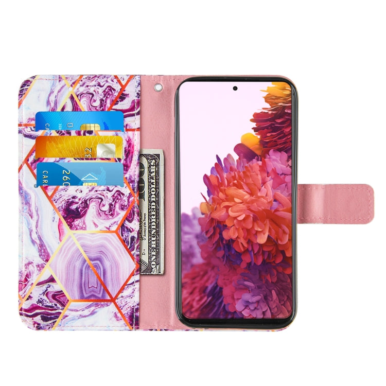 For Samsung Galaxy S21 Ultra 5G Marble Stitching Horizontal Flip PU Leather Case with Holder & Card Slots & Wallet & Lanyard