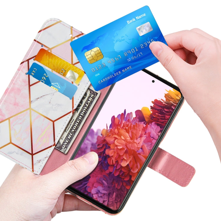 For Samsung Galaxy S21 Ultra 5G Marble Stitching Horizontal Flip PU Leather Case with Holder & Card Slots & Wallet & Lanyard