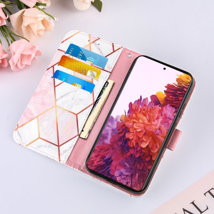 For Samsung Galaxy S21 Ultra 5G Marble Stitching Horizontal Flip PU Leather Case with Holder & Card Slots & Wallet & Lanyard