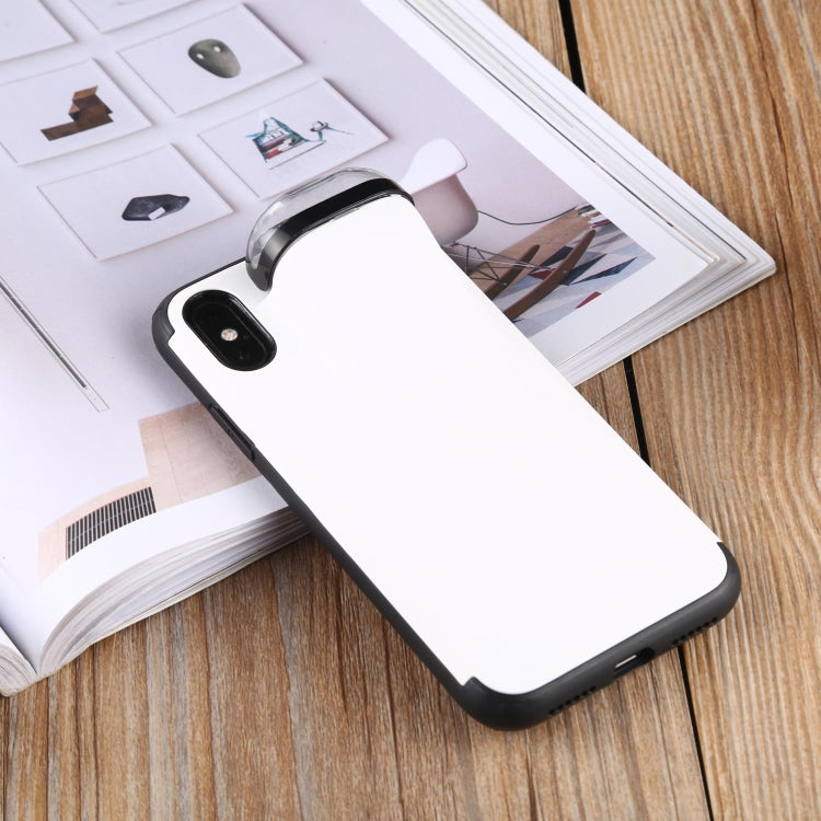 For iPhone X / XS PC + TPU Shockproof Protective Back Case With AirPods Storage Box