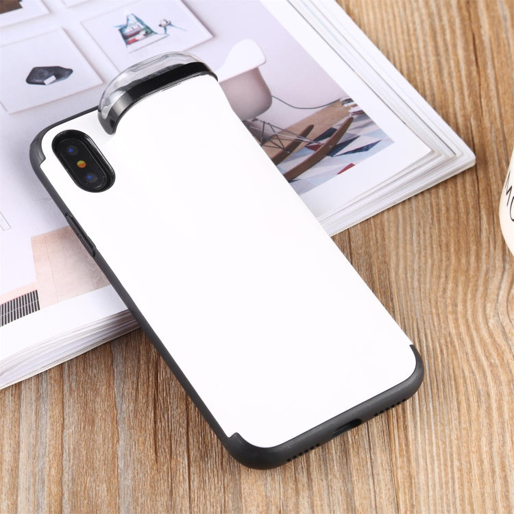 For iPhone X / XS PC + TPU Shockproof Protective Back Case With AirPods Storage Box