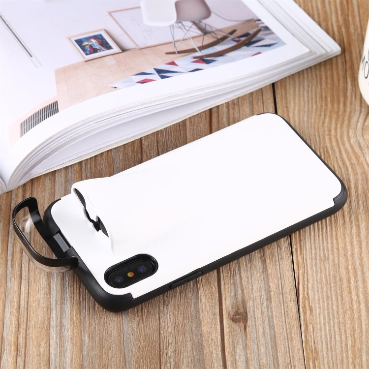 For iPhone X / XS PC + TPU Shockproof Protective Back Case With AirPods Storage Box