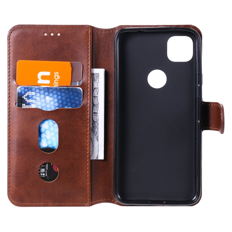 For Google Pixel 4a Classic Calf Texture PU + TPU Horizontal Flip Leather Case, with Holder & Card Slots & Wallet