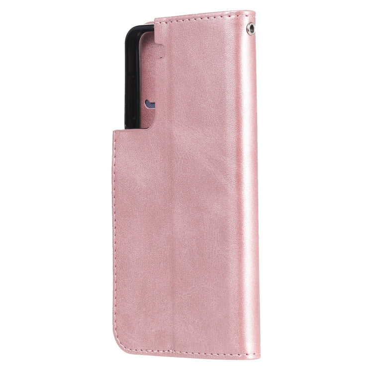 For Samsung Galaxy S21 5G Fashion Calf Texture Zipper Horizontal Flip Leather Case with Holder & Card Slots & Wallet