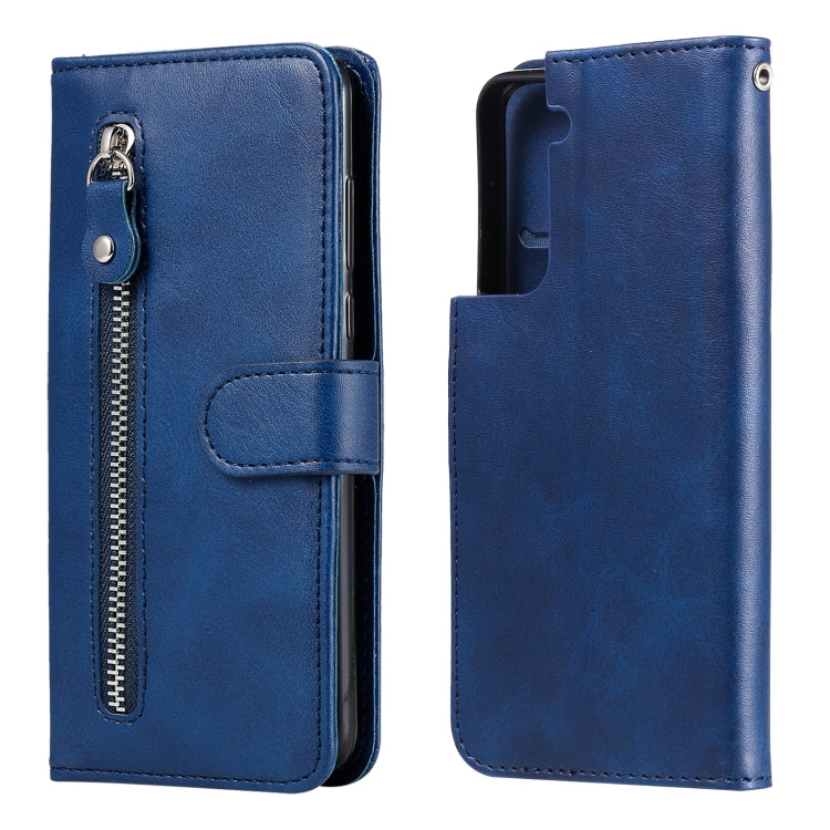For Samsung Galaxy S21 5G Fashion Calf Texture Zipper Horizontal Flip Leather Case with Holder & Card Slots & Wallet