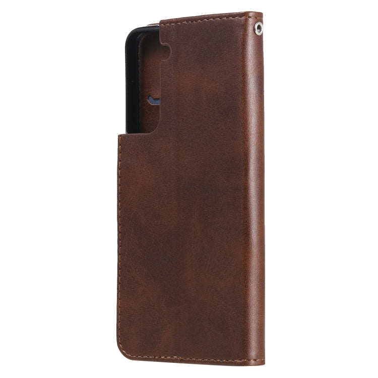 For Samsung Galaxy S21 5G Fashion Calf Texture Zipper Horizontal Flip Leather Case with Holder & Card Slots & Wallet
