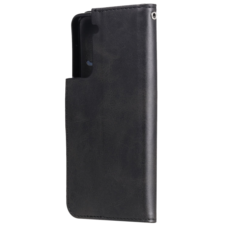 For Samsung Galaxy S21 5G Fashion Calf Texture Zipper Horizontal Flip Leather Case with Holder & Card Slots & Wallet