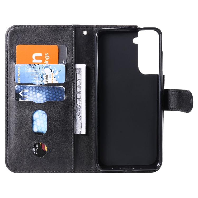 For Samsung Galaxy S21 5G Fashion Calf Texture Zipper Horizontal Flip Leather Case with Holder & Card Slots & Wallet