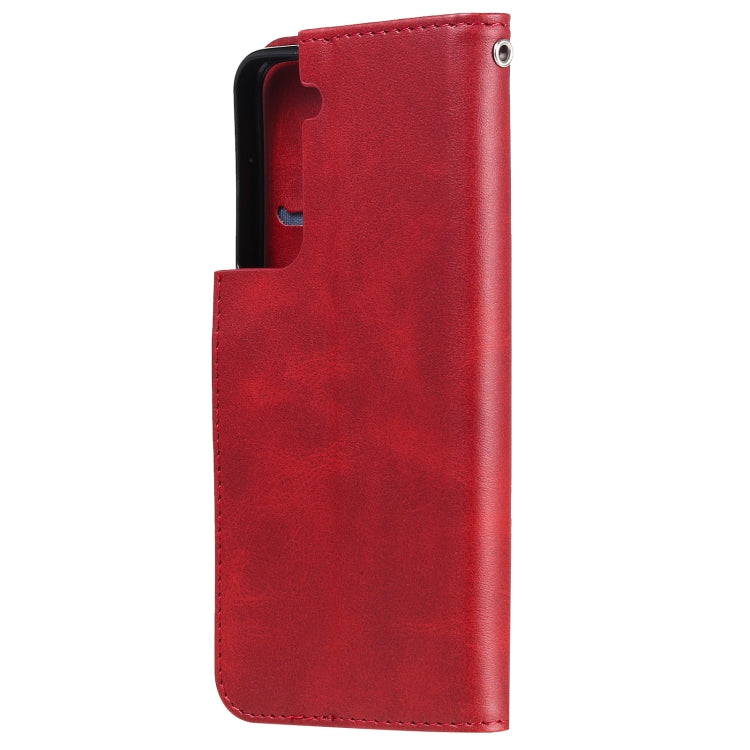 For Samsung Galaxy S21 5G Fashion Calf Texture Zipper Horizontal Flip Leather Case with Holder & Card Slots & Wallet