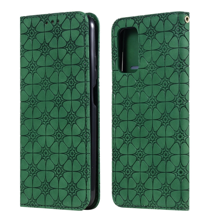 For Xiaomi Poco M3 Lucky Flowers Embossing Pattern Magnetic Horizontal Flip Leather Case with Holder & Card Slots