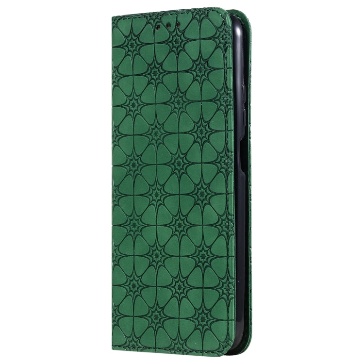 For Xiaomi Poco M3 Lucky Flowers Embossing Pattern Magnetic Horizontal Flip Leather Case with Holder & Card Slots