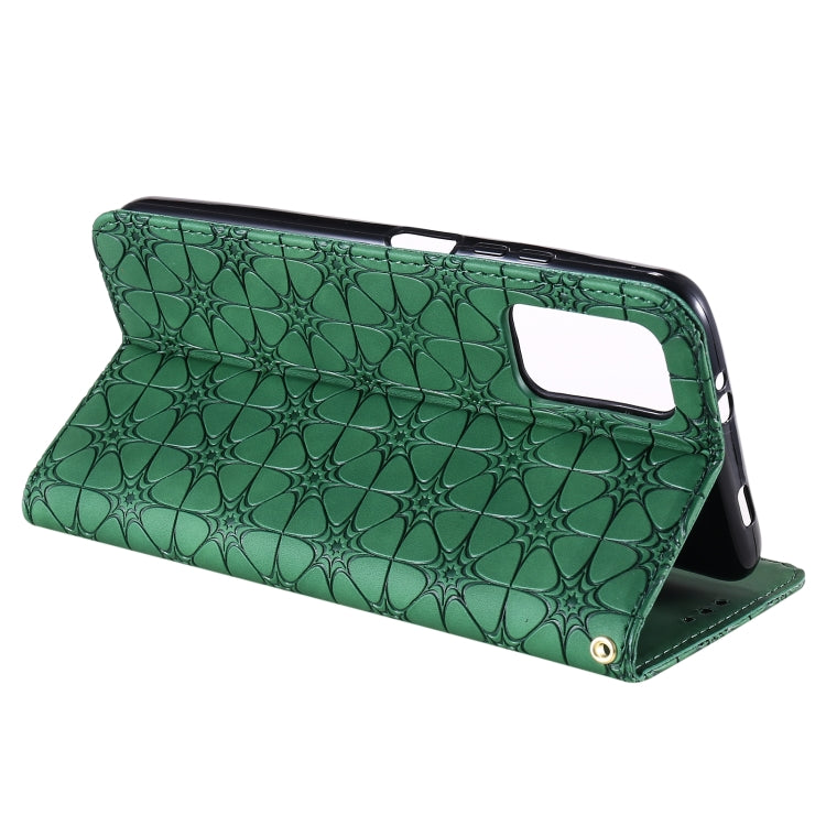 For Xiaomi Poco M3 Lucky Flowers Embossing Pattern Magnetic Horizontal Flip Leather Case with Holder & Card Slots
