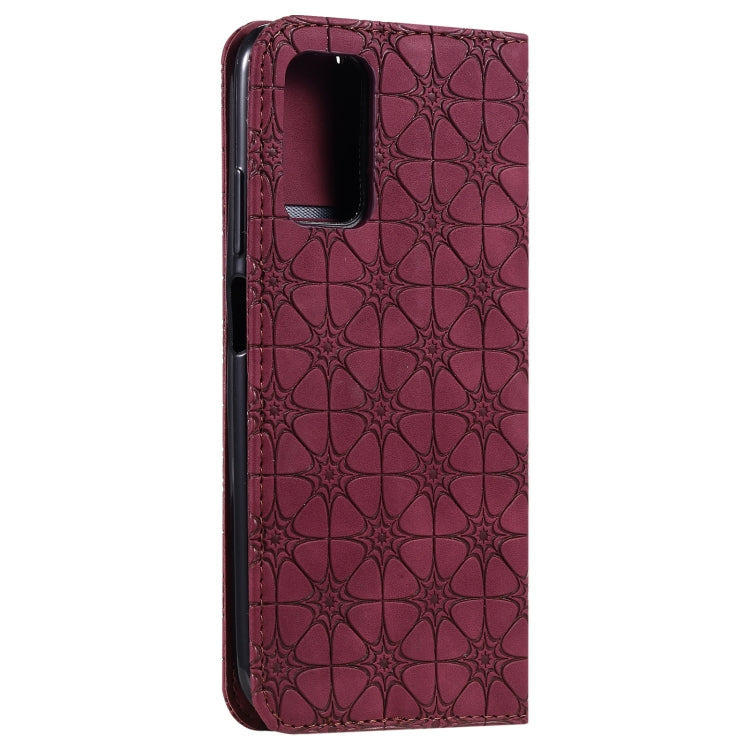 For Xiaomi Poco M3 Lucky Flowers Embossing Pattern Magnetic Horizontal Flip Leather Case with Holder & Card Slots