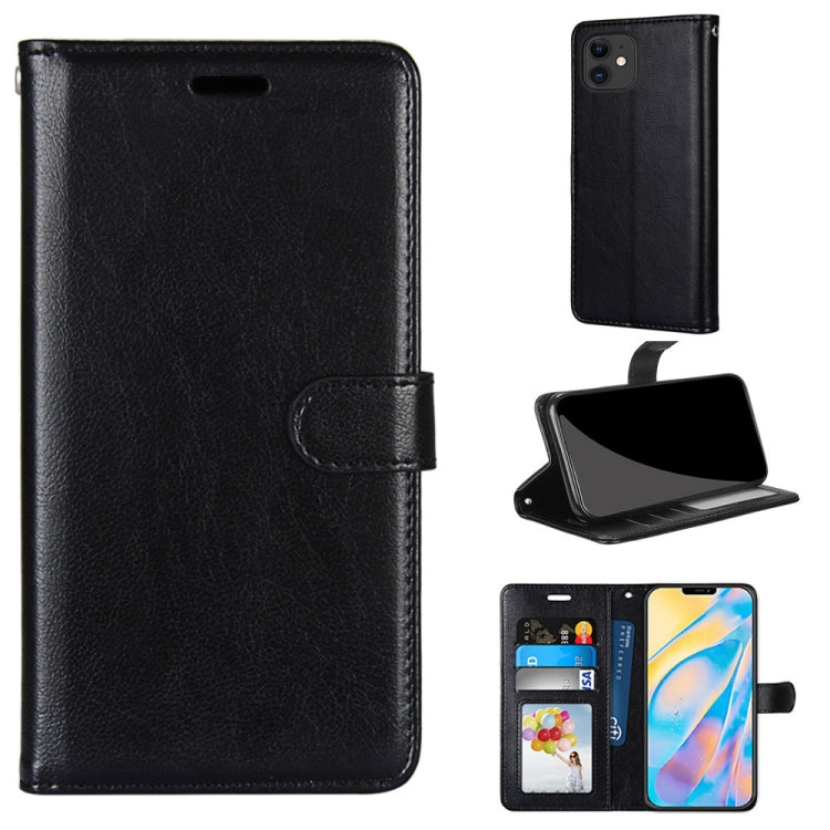 For iPhone 12 mini Pure Color Horizontal Flip PU Leather Case with Holder & Card Slots & Wallet & Photo Frame