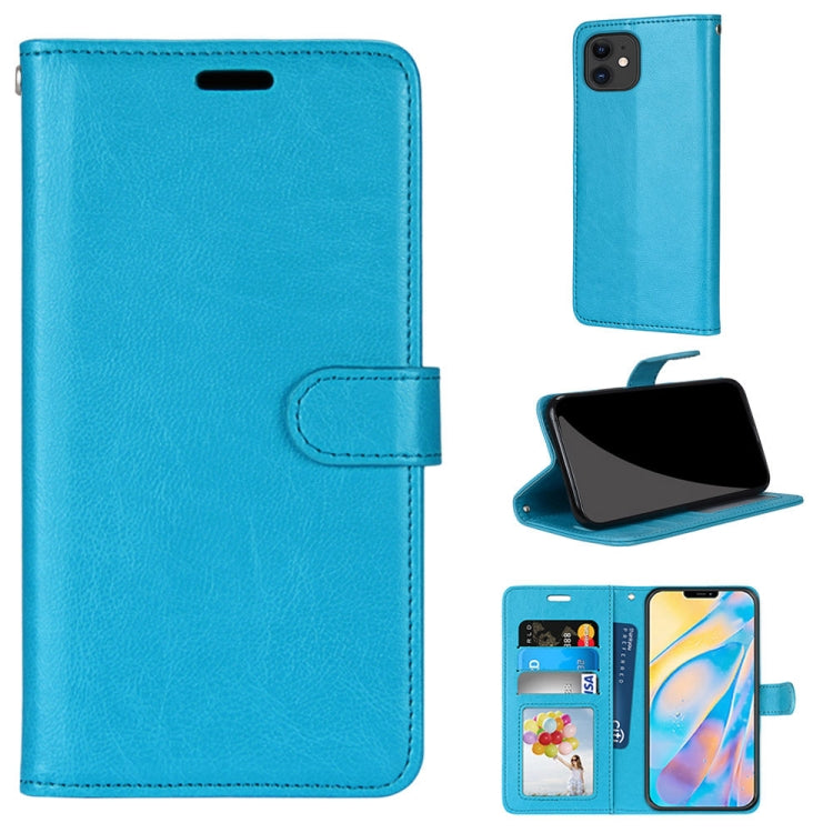 For iPhone 12 / 12 Pro Pure Color Horizontal Flip PU Leather Case with Holder & Card Slots & Wallet & Photo Frame