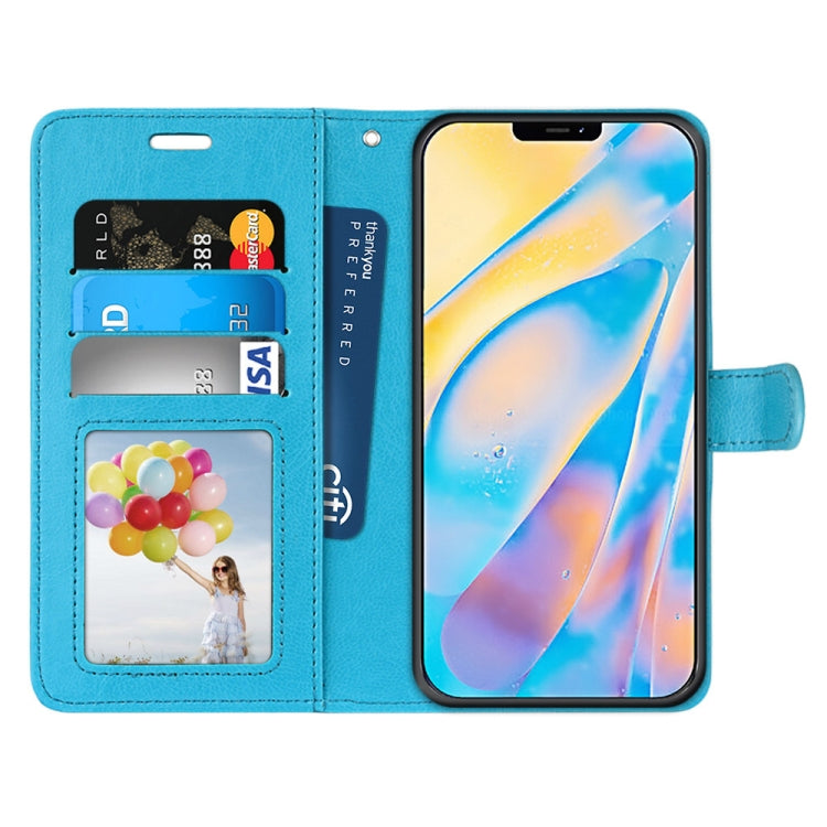For iPhone 12 / 12 Pro Pure Color Horizontal Flip PU Leather Case with Holder & Card Slots & Wallet & Photo Frame