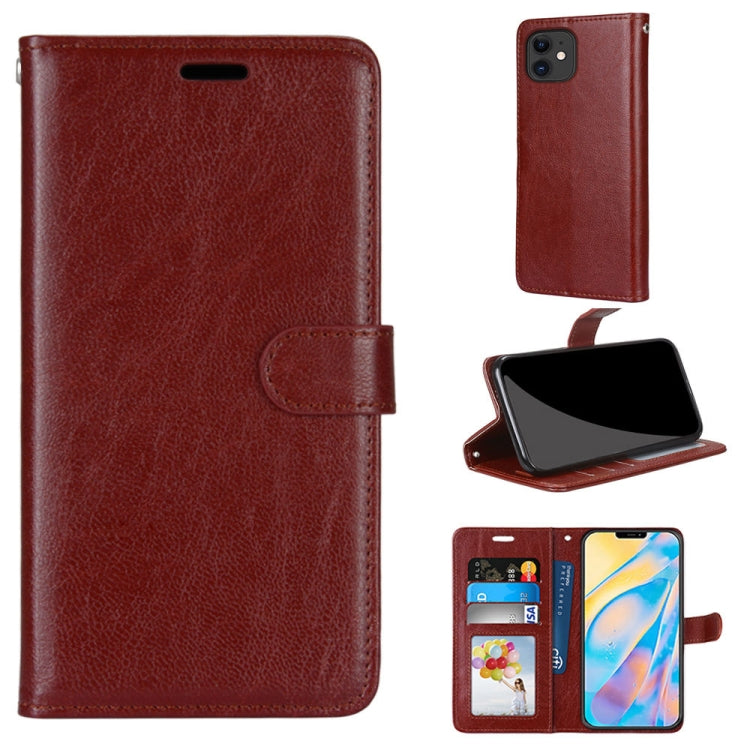 For iPhone 12 / 12 Pro Pure Color Horizontal Flip PU Leather Case with Holder & Card Slots & Wallet & Photo Frame