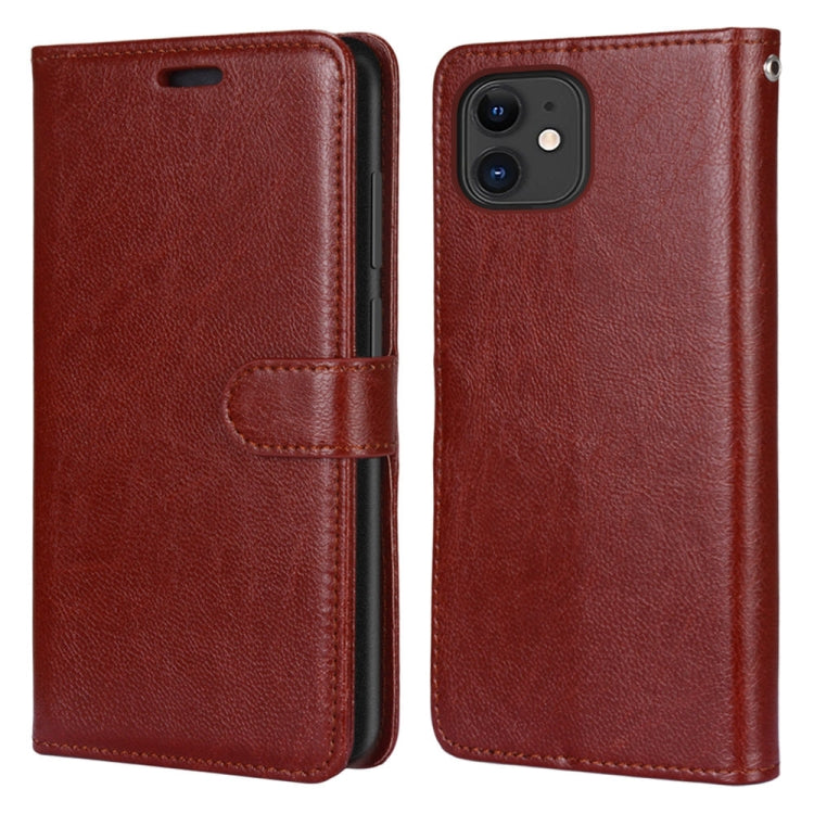 For iPhone 12 / 12 Pro Pure Color Horizontal Flip PU Leather Case with Holder & Card Slots & Wallet & Photo Frame