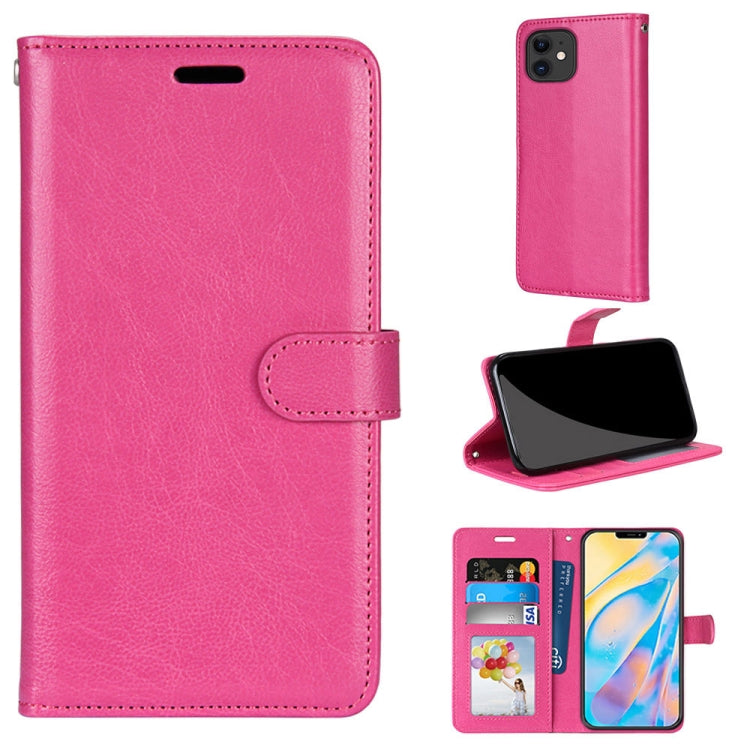 For iPhone 12 / 12 Pro Pure Color Horizontal Flip PU Leather Case with Holder & Card Slots & Wallet & Photo Frame