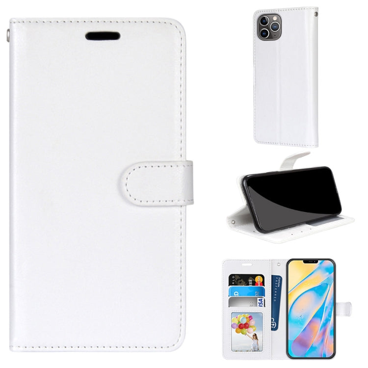 For iPhone 12 Pro Max Pure Color Horizontal Flip PU Leather Case with Holder & Card Slots & Wallet & Photo Frame