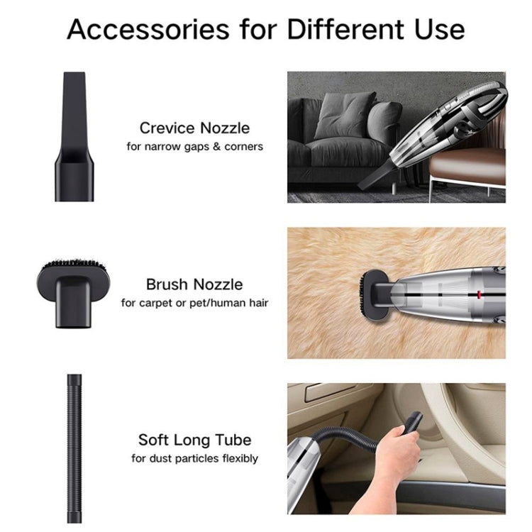 R-6053 6000Pa Multi-function USB Charging Car Handheld Wireless Vacuum Cleaner Dust Collector Cleaning Tools(Black)
