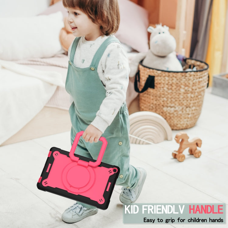For Samsung Galaxy Tab A10.1 (2019) T510 Contrast Color Shockproof Robot Silicone + PC Case with Wristband Holder