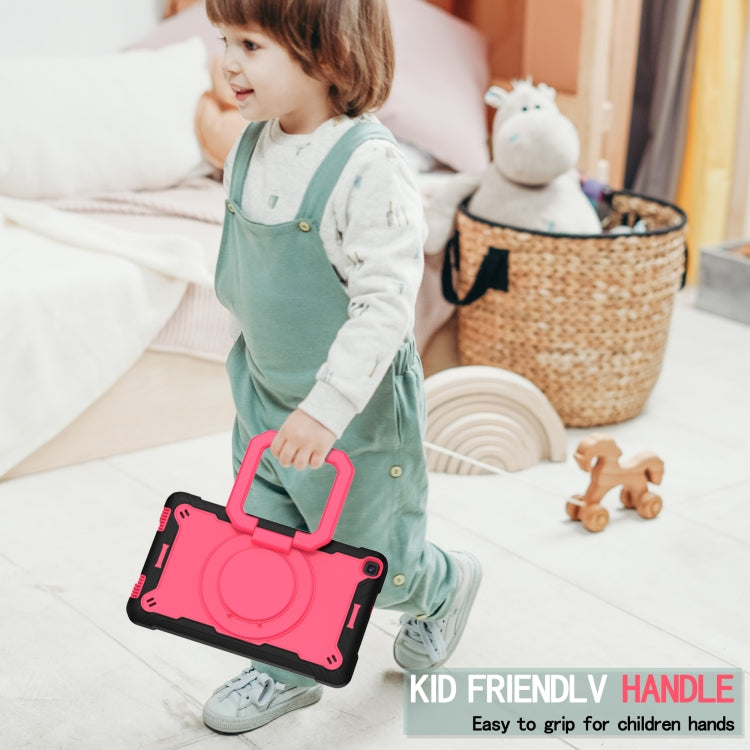 For Samsung Galaxy Tab A 8.0 (2019) T290 Contrast Color Shockproof Robot Silicone + PC Case with Wristband Holder