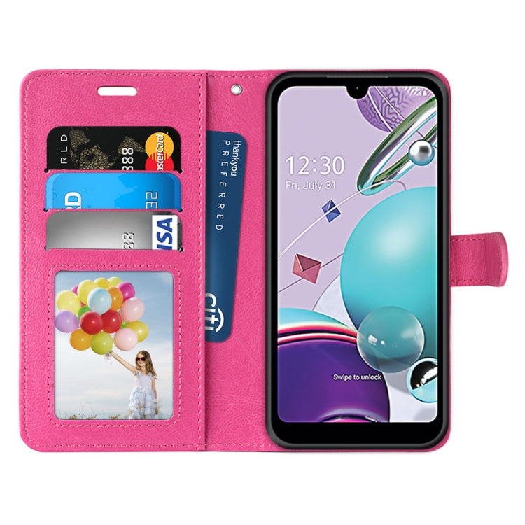 For LG K31 / Aristo5 / Aristo 5 Plus Pure Color Horizontal Flip PU Leather Case with Holder & Card Slots & Wallet & Photo Frame