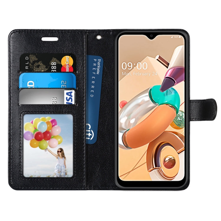 For LG K41S / K51S Pure Color Horizontal Flip PU Leather Case with Holder & Card Slots & Wallet & Photo Frame